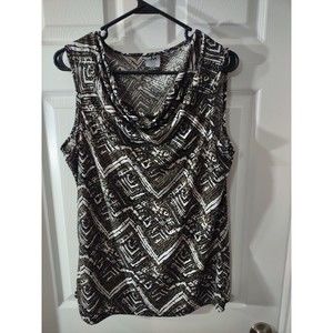 JM Jonathan Martin Top Plus Size 2X Multicolor Scoop Neck